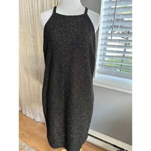 1X Forever 21 Plus black sparkle dress